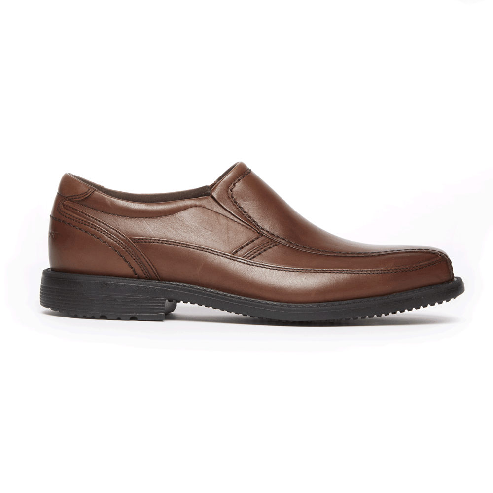 Rockport Singapore Mens Slip-On - Style Leader 2 Bike Toe Brown - SD7190435